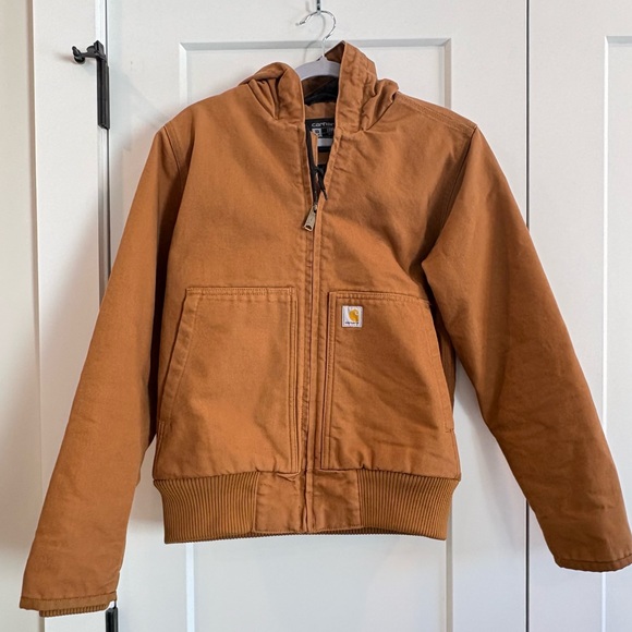 Carhartt Women's Washed Duck Insulated Active Jacket in Carhartt Brown size XS - Picture 2 of 6